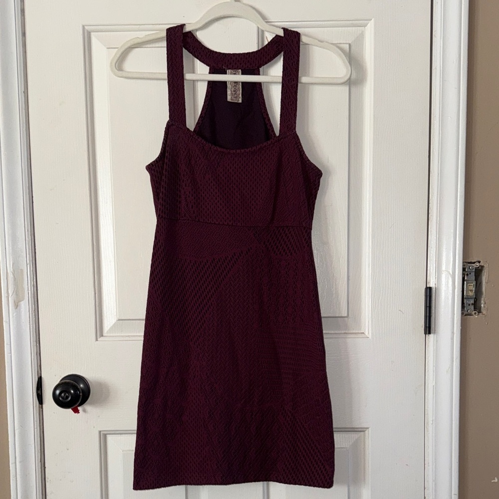 Free People Deep Purple Mini Dress. Sleeveless. Sz SP